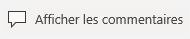 Le bouton Afficher les commentaires dans PowerPoint Mobile pour Windows 10.