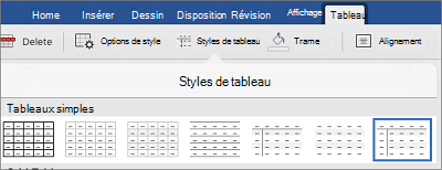 Styles de tableau