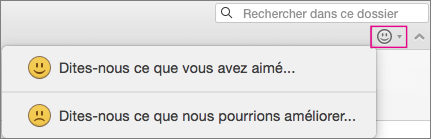 Cliquez sur une option pour envoyer des commentaires.