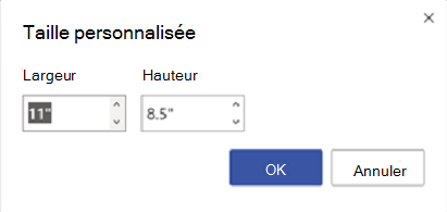 modifier la taille de la page