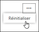 Option Réinitialiser pour les branchements