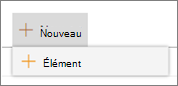 Nouvel élément