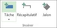 Image du bouton Tâche dans le groupe Insertion de l’onglet Tâche.