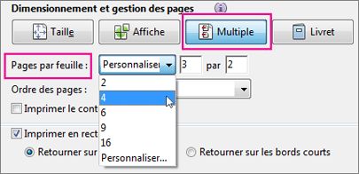 Dimensionnement et gestion des pages