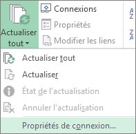 Propriétés de la connexion