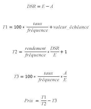 Fonction PRIX.TITRE lorsque N <= 1