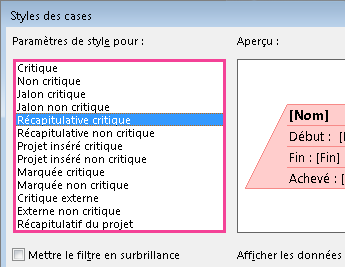 Modifier l’aspect et le contenu des cases de vos tâches.