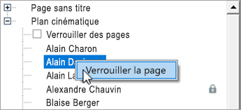 Cliquez avec le bouton droit sur le nom d’un étudiant.