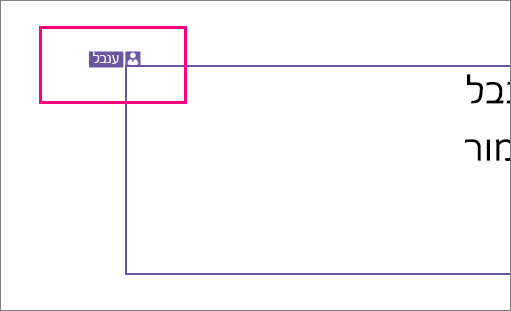 הצגת סמל המראה אדם שעובד על מקטע של שקופית ב- PowerPoint 2016 עבור Windows