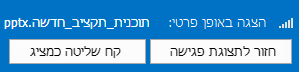 הצגה באופן פרטי