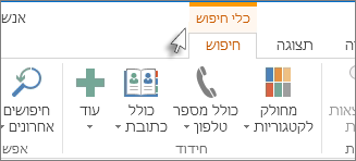 הכרטיסיה 'כלי חיפוש'