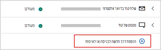 שינוי פרטי האבטחה שלך