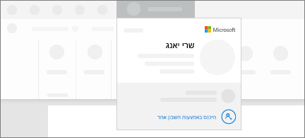 צילום מסך מושגי של תכונת החלפת החשבונות