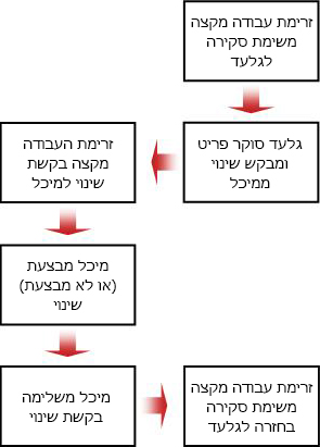 תרשים זרימה עבור בקשת השינוי