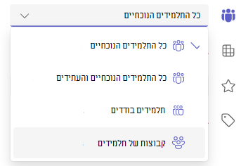 קבוצות של תלמידים