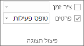 תמונה של תיבת הסימון 'פרטים' בכרטיסיה 'תצוגה'.