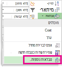 תמונה של טבלאות נוספות