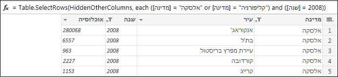 סינון תוצאה