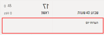 מיקום הערות יום בלוח זמנים של 'משמרות'