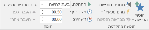 לחץ על 'חלונית הנפשה'