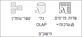 תמונת רצועת הכלים של Excel