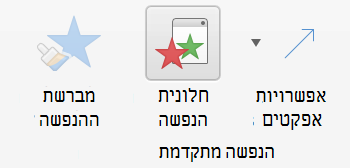 לחץ על 'חלונית הנפשה'