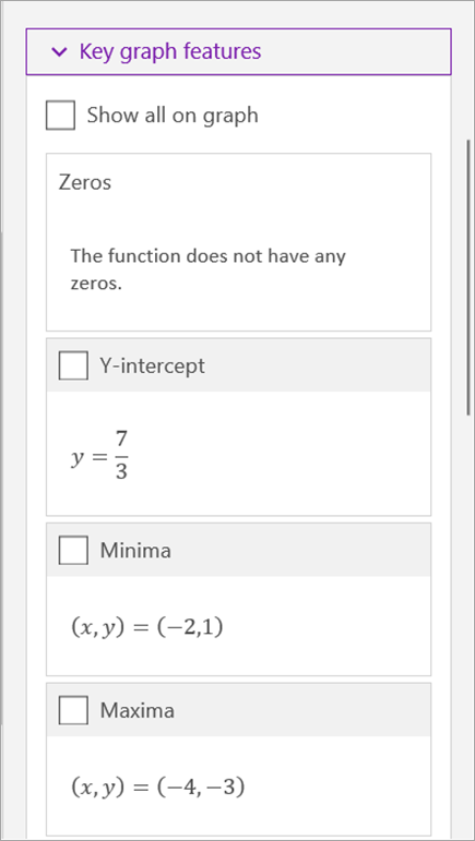 כתיבת משוואה מתמטית ב- OneNote עבור Windows 10