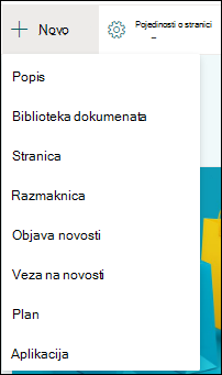 Dodavanje nove stavke na web-mjesto sustava SharePoint