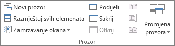 Grupa Prozor na kartici Prikaz