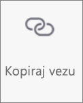 Gumb Kopiraj vezu na servisu OneDrive za Android