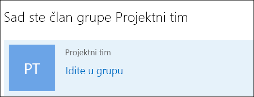 Pridruživanje grupi u sustavu Outlook