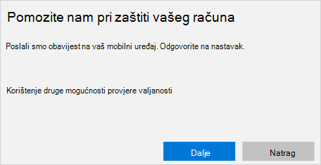 Zaslon obavijesti za mobilne uređaje