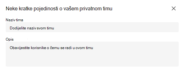 privatni tim