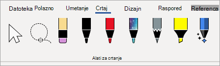 Olovke alata za crtanje okruženja Microsoft 365