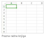 Nova prazna radna knjiga