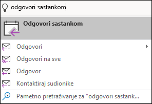 Pronalaženje stavki izbornika pomoću značajke Recite mi što želite učiniti