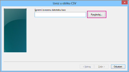 Odaberite Pregledaj da biste dodijelili naziv datoteci.