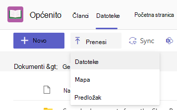 prijenos datoteka