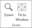 Zoom group on View tab