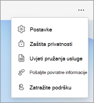 Mogućnosti postavki u Viva Insights.