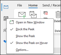 Classic Dock the peek option