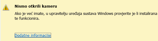 Snimka zaslona s neotkrivenom kamerom