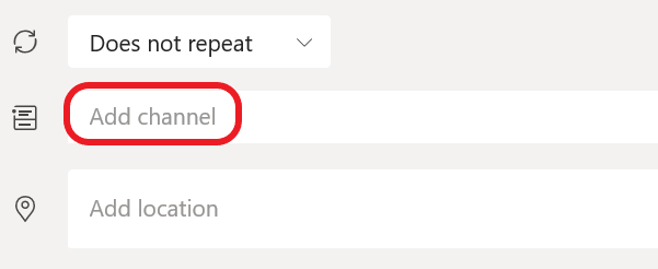 Dodajte kanal u sastanak aplikacije Teams.
