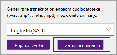 Započni snimanje 