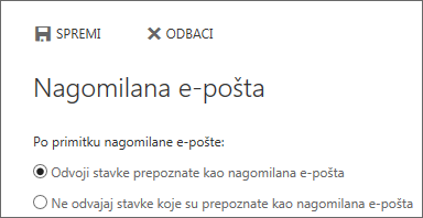 Mogućnosti nagomilane e-pošte