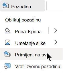 Primijeni ovaj oblik na sve slajdove u prezentaciji.