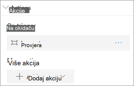 Mogućnosti akcije slike