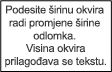 Okvir automatske visine