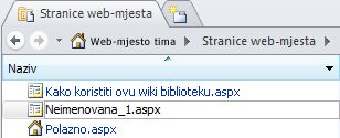 Dodavanje stranica u SharePoint Designer 2010