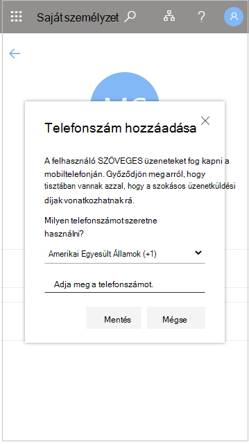 Felhasználói telefonszám hozzáadása az Alkalmazottak csoportban